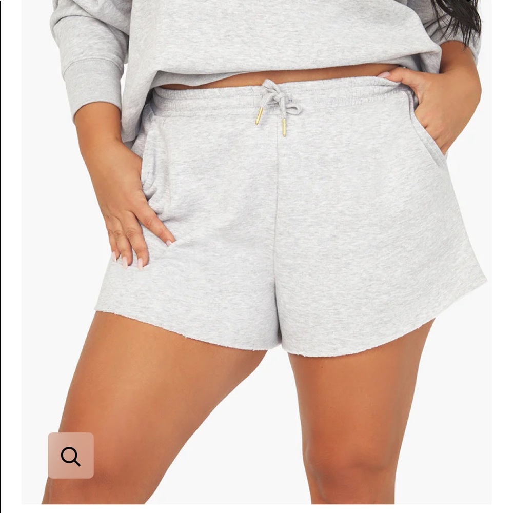 Light heather gray sweat shorts